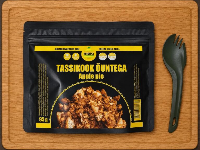 Külmkuivatatud tassikook õuntega